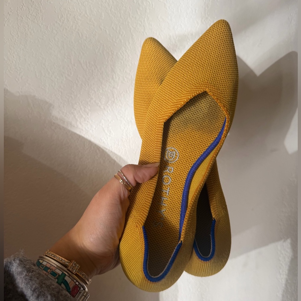 Rothy's Yellow Women's Flats fits closer to a 6/6.5